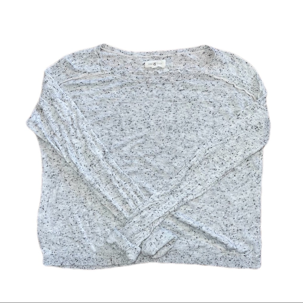 Gray sweater with black speckles, size S